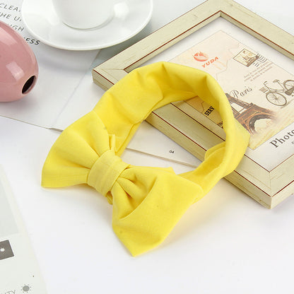 Elsa Bowknot Headband  Simple And Versatile High Elastic Headband Female