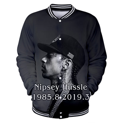 Trendy nipsey hussle casual 3D baseball uniform