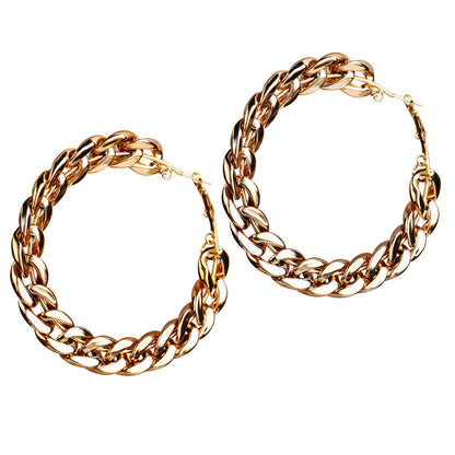 Gold alloy earrings