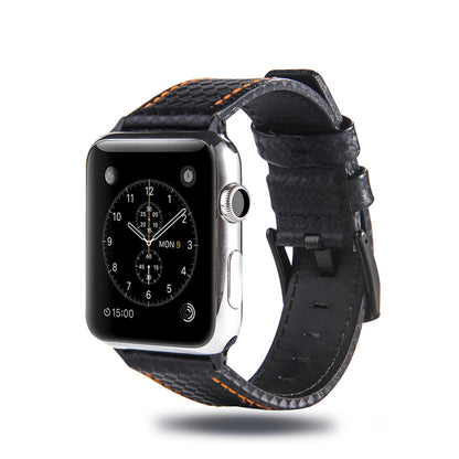 Compatible With  , High-end Carbon Fiber Leather Watch