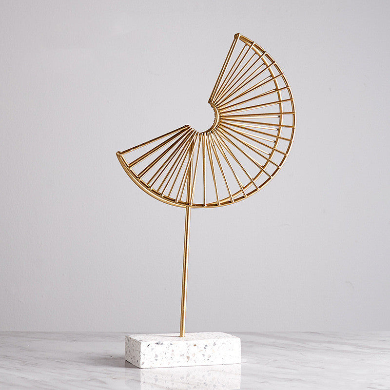 Iron Terrazzo Leaf Style Table Top Decoration