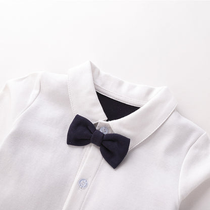 Baby vest striped gentleman romper