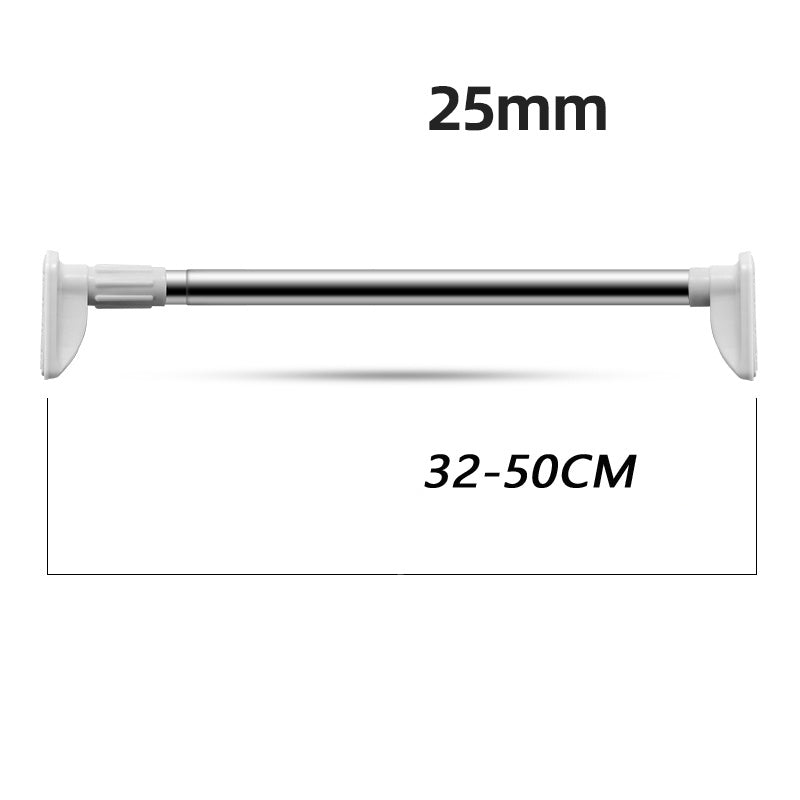 Built-In Spring Stainless Steel Non-Perforated Clothes Rail