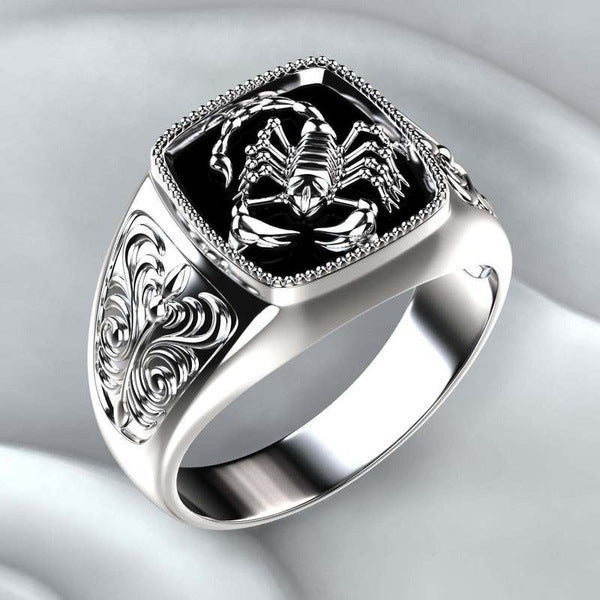 Creative Scorpio relief men's ring