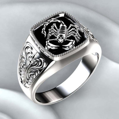 Creative Scorpio relief men's ring