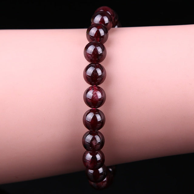 Wine Red Bead Bracelet