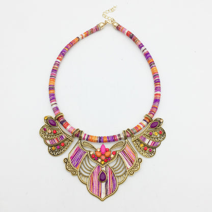 Bohemian drop stone alloy jewelry set