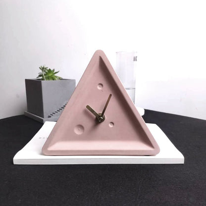 Concrete table clock