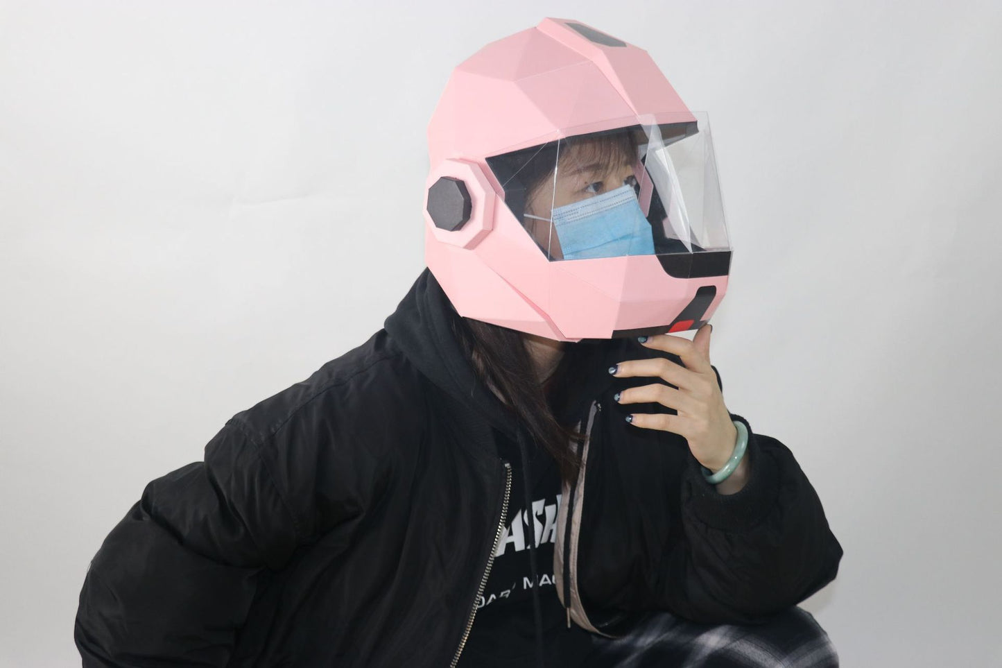 Almighty Guardian Mask Headgear Paper Molded Protective Cover