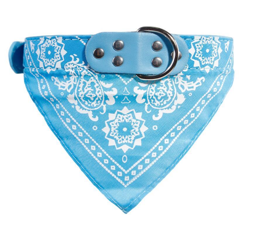 Printed triangle scarf saliva towel small dog collar