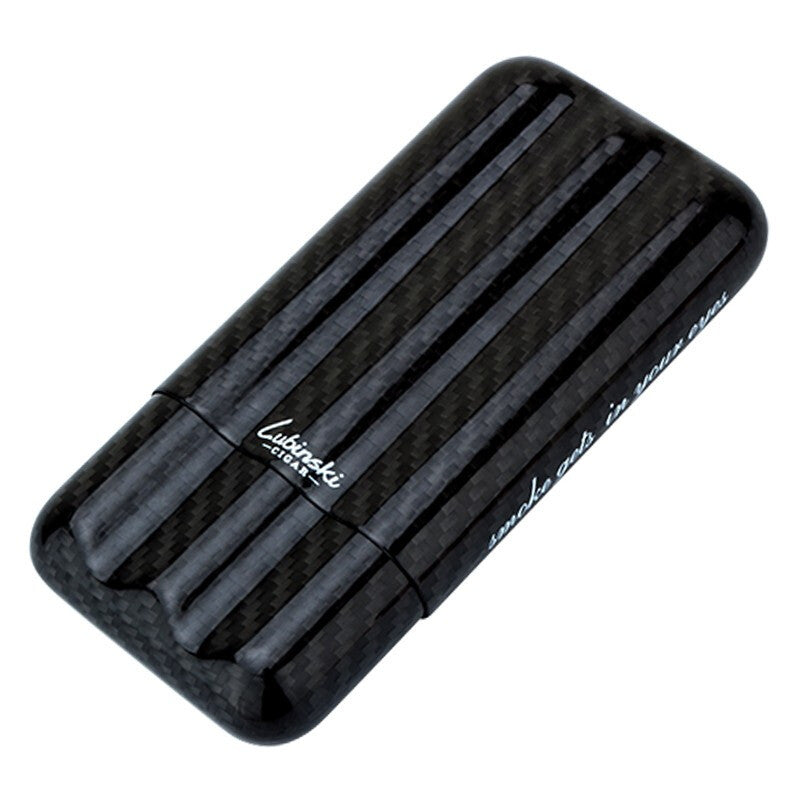 Two-pack Of Carbon Fiber Portable Cigar Tubes Gift Box