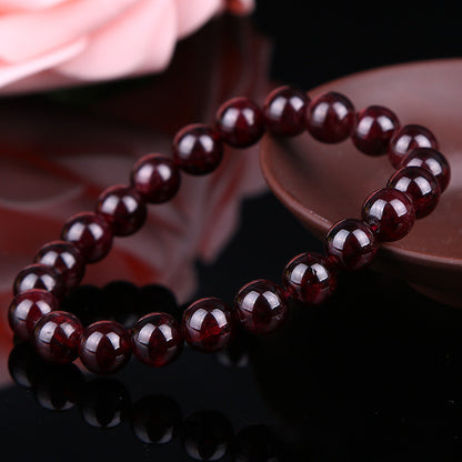 Wine Red Bead Bracelet