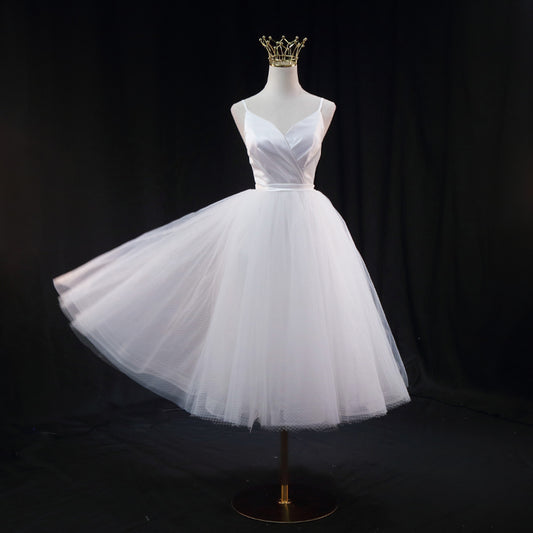 Slim Fit And Fashionable Strap Travel Photography Light Wedding Dress