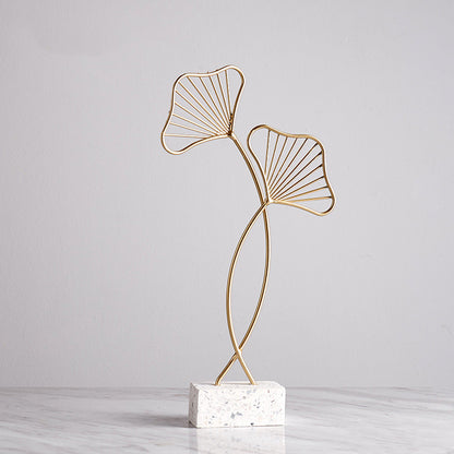 Iron Terrazzo Leaf Style Table Top Decoration