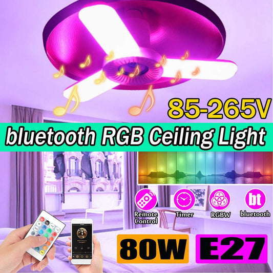 RGB three leaf folding Bluetooth music lamp - FLIPSTYLEZLLC