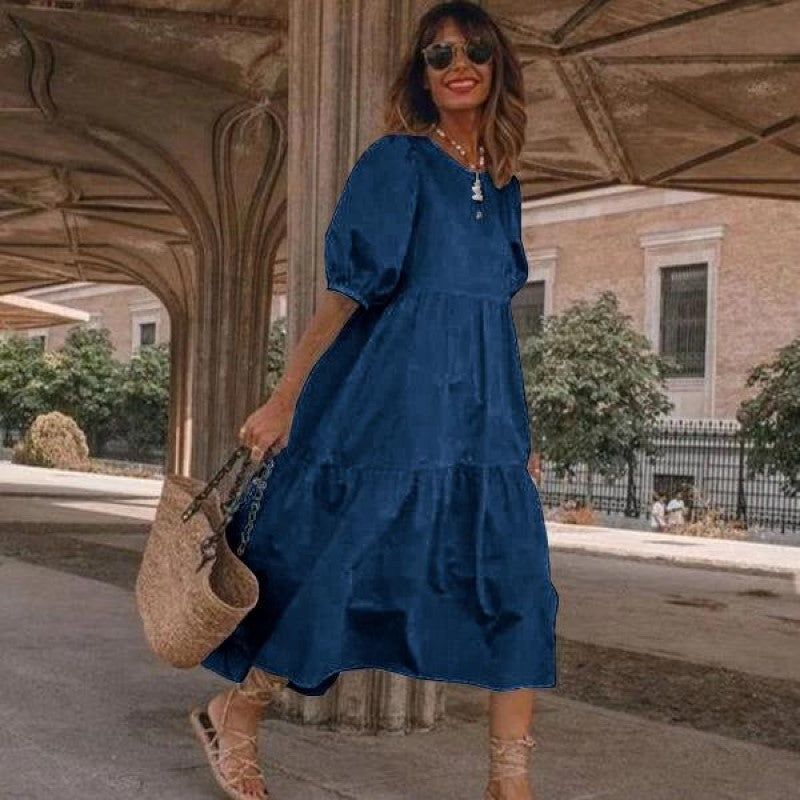 Loose plus size new big swing dress