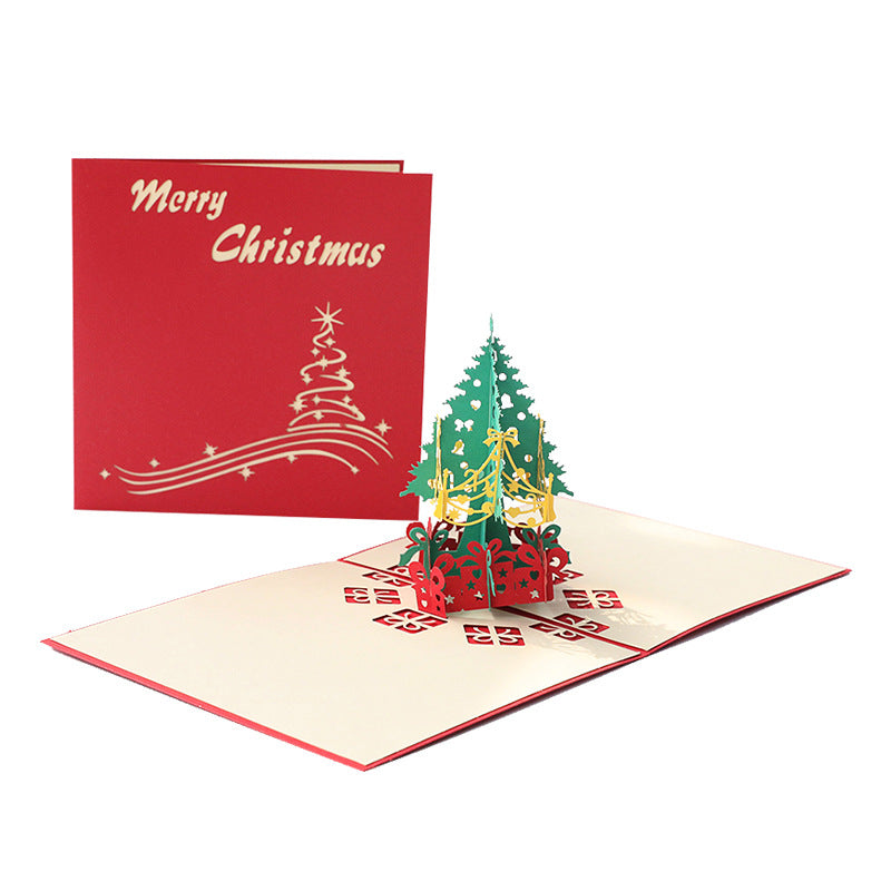 3d Christmas Greeting Card Stereo Christmas Tree Card Creative