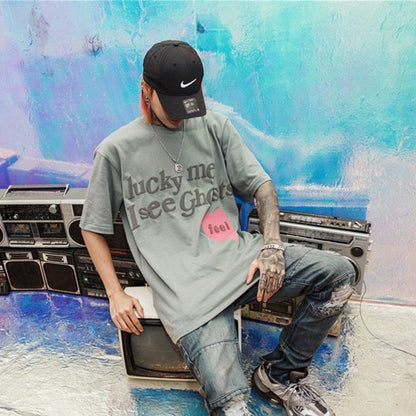 Kanye Kanye Music Festival Printed Love Half-Shirt