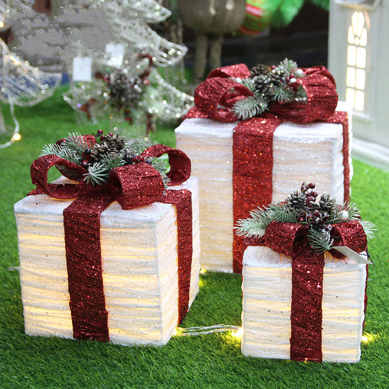 Three-piece luminous iron gift box