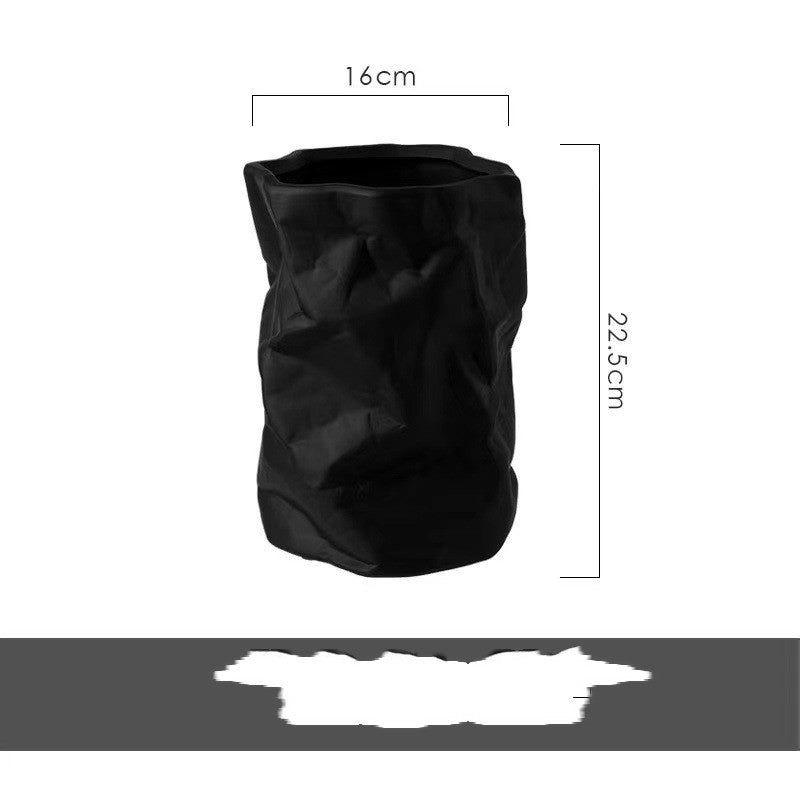 Simple Modern Black And White Geometric Ceramic Vase Ornaments