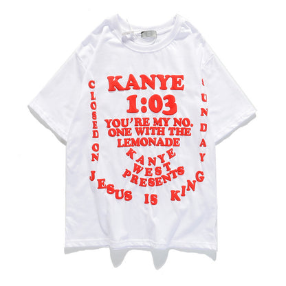 Kanye Kanye Music Festival Printed Love Half-Shirt