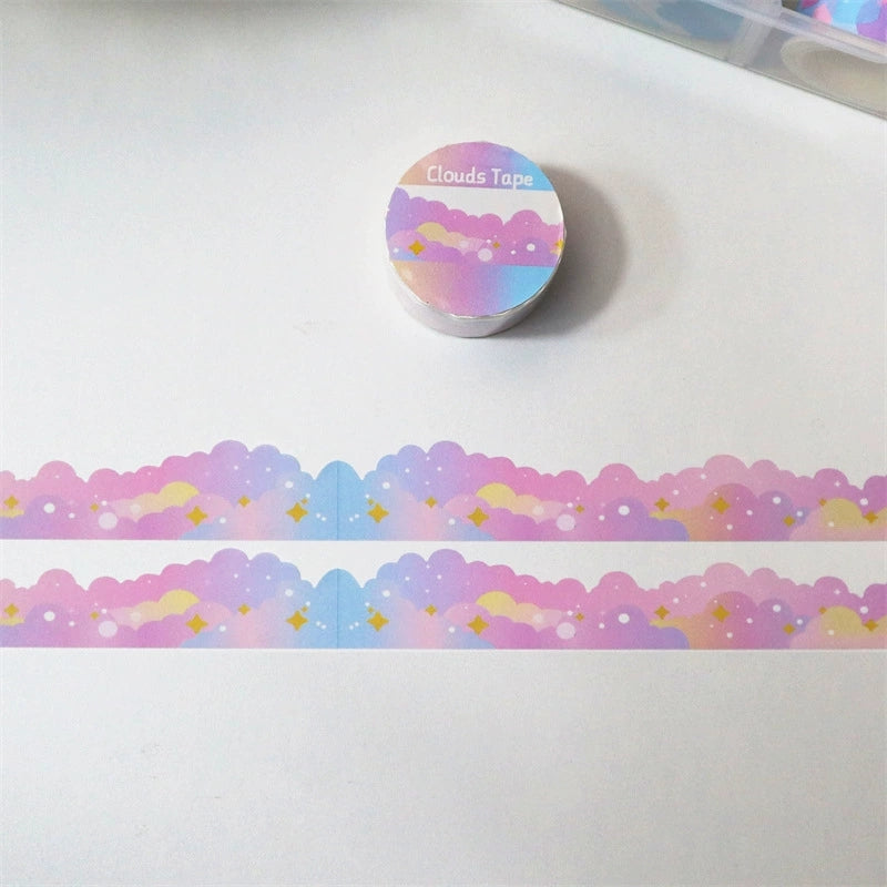 Ins Cute Stars And Clouds Border Decoration And Paper Tape