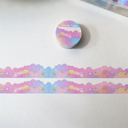 Ins Cute Stars And Clouds Border Decoration And Paper Tape