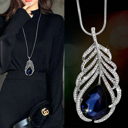 Crystal tassel necklace clothing accessories