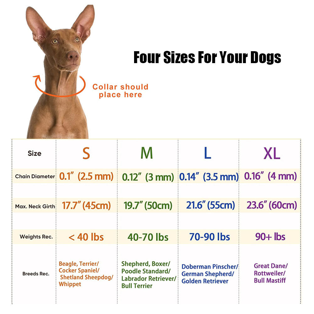 Dog Training Stimulation Chain Dog Collar Pet Supplies Dog Training Supplies Spike Collar Dog Neck Collar Cover Neck Pet Dog Chain