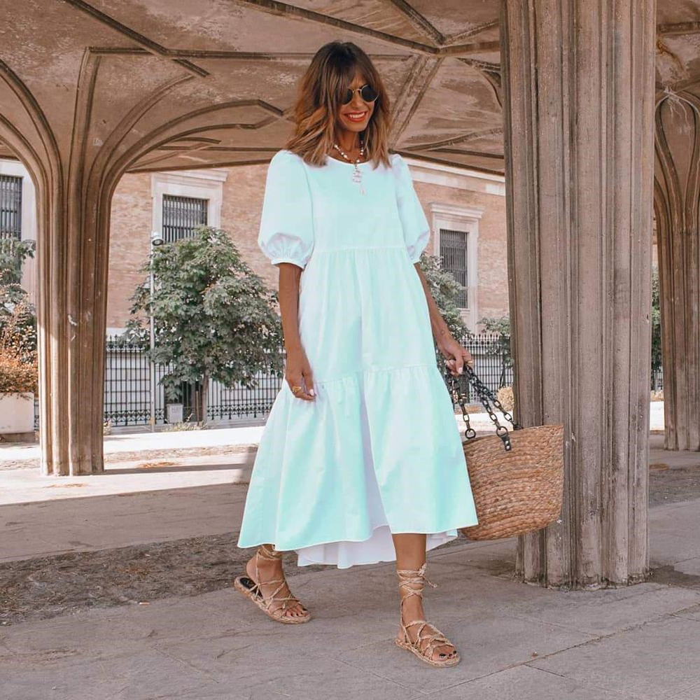 Loose plus size new big swing dress