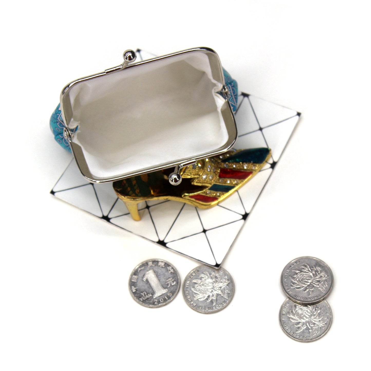 Ethnic style print creative ladies coin purse