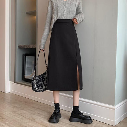 Plus Size Women's Black Skirt Women's High Waist