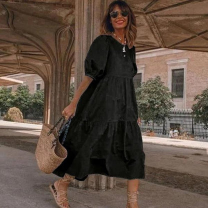 Loose plus size new big swing dress