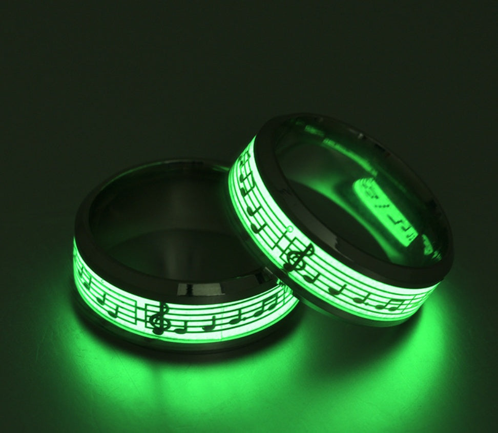 Luminous music five-line music score ring