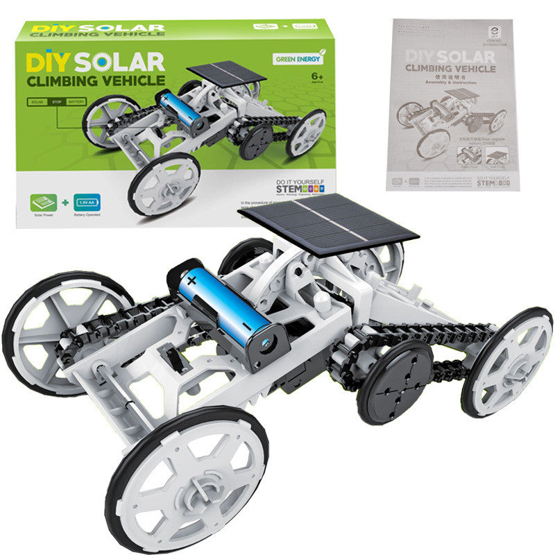 DIY solar upgraded four-wheel drive climbing car
