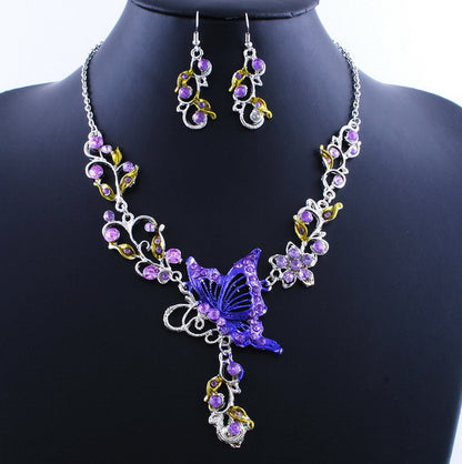Dielian Flower Necklace Jewelry Set - FLIPSTYLEZLLC