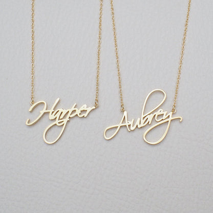 Customized Personalized Name Gold Copper Alloy Letter Pendant Necklace