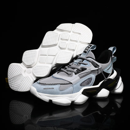 Thick soles heighten matching color shoes