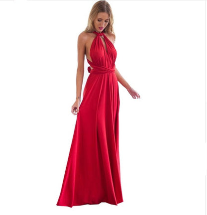 Red Hot Multiway Bandage Maxi | Sexy Backless Club & Party Long Dress | Summer Boho Convertible Infinity Dress