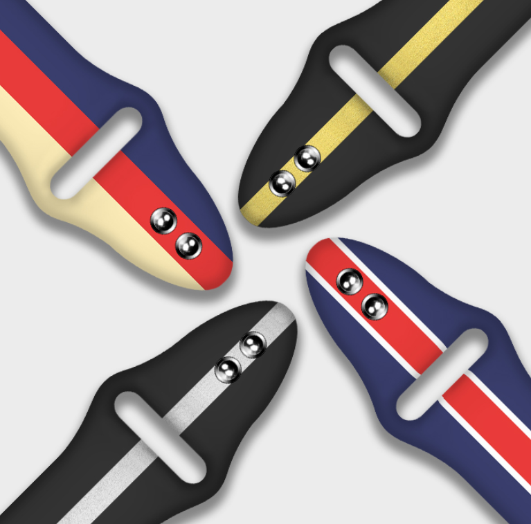 STRIPED SILICON WATCH BAND