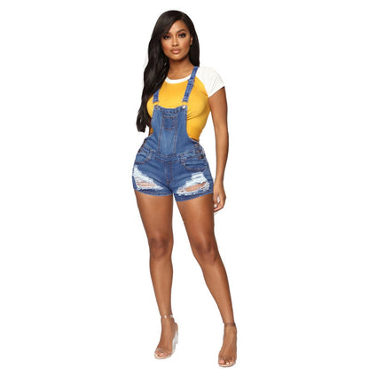 European and American worn denim overalls