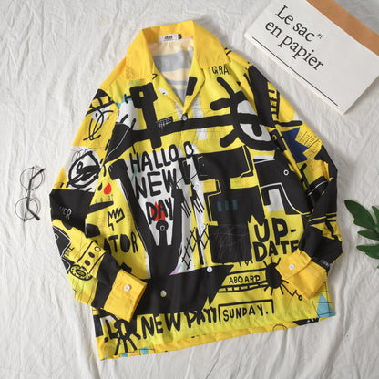 Plus size hip hop long sleeve shirt