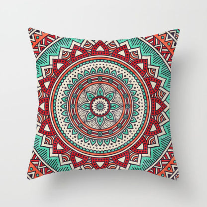 Ethnic style mandala pattern religious ceremony belief polyester pillowcase
