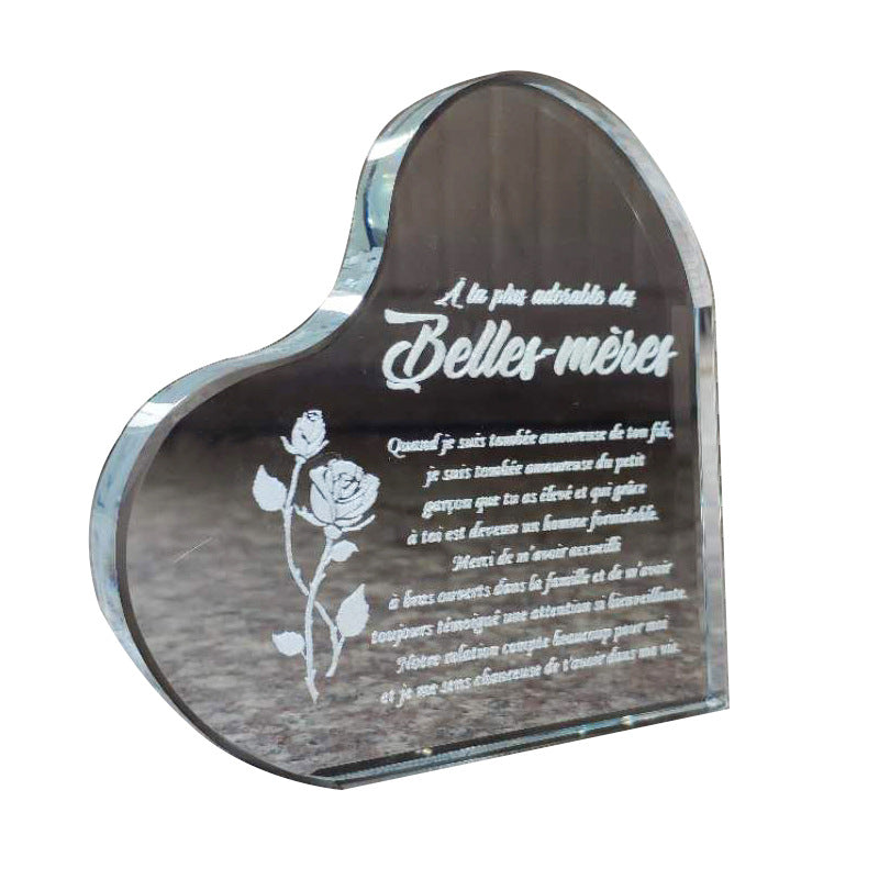 Heart-shaped crystal ornaments customization