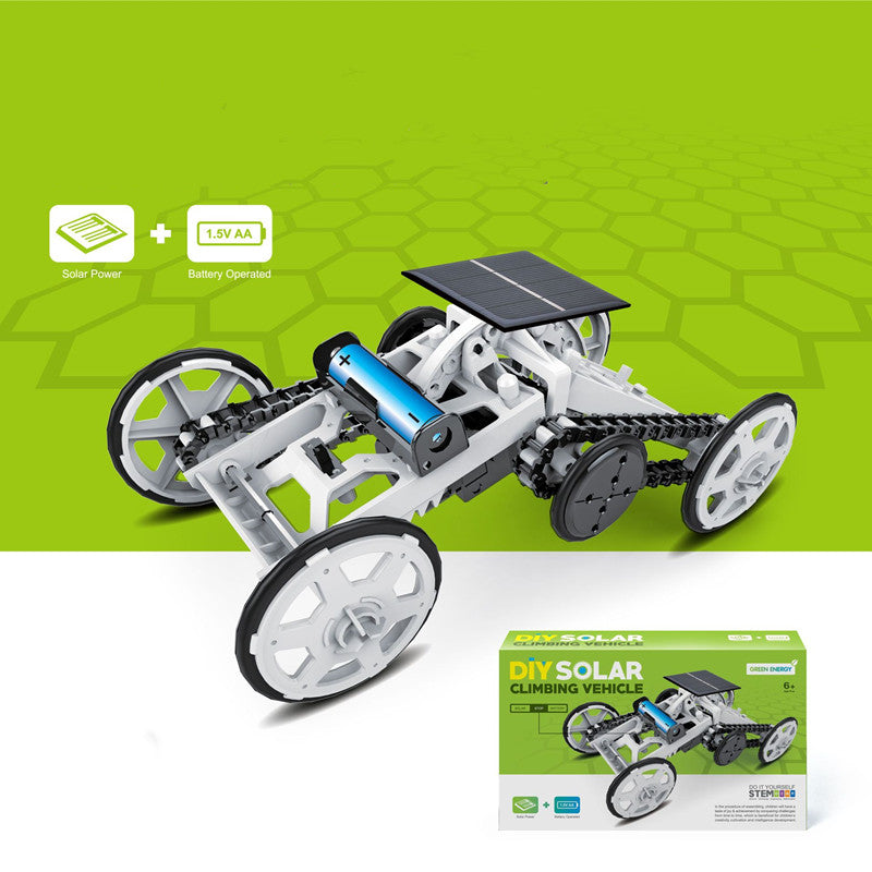 DIY solar upgraded four-wheel drive climbing car