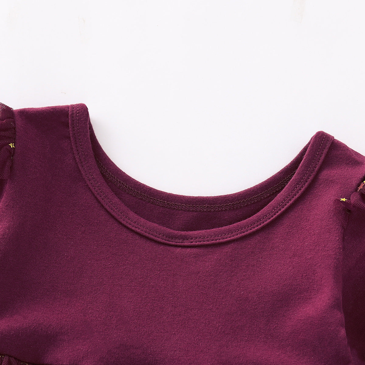 Long sleeve solid color pleated skirt