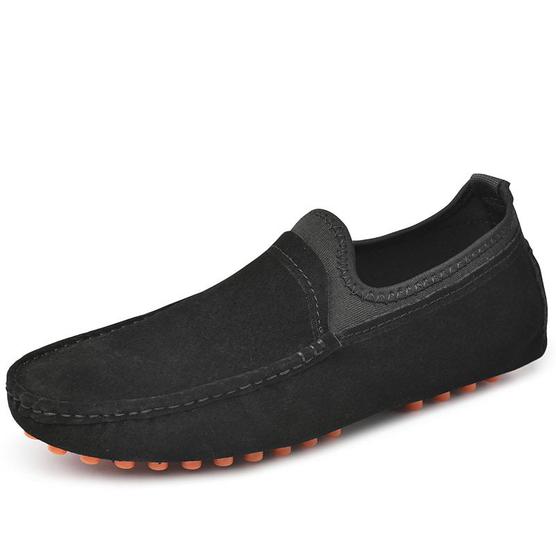 Casual Shoes Men Summer Moccasins Slip On Breathable Plus-Size Genuine-Leather