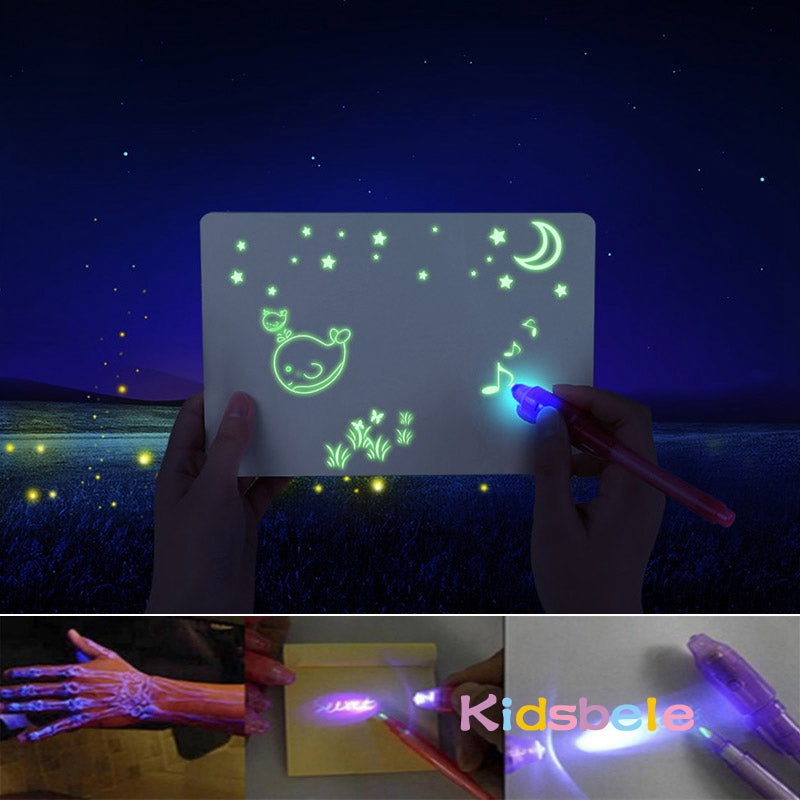 Fluorescent Painting Board, Luminous Board, Children's Luminous 3D Painting Writing Board