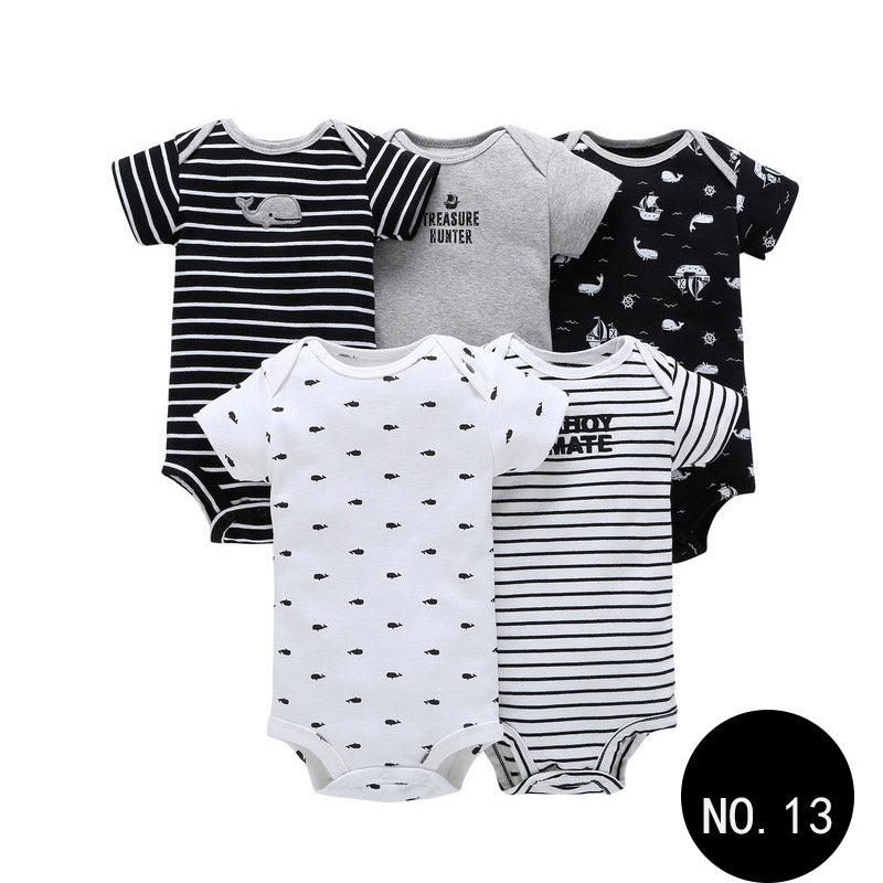 Baby Short Climb 5-piece Romper Boys and Girls Cotton One-piece Rompers