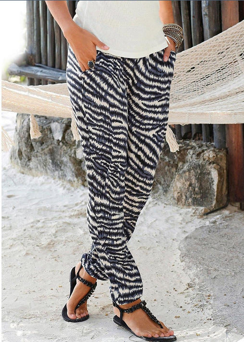 Casual explosions printed pants